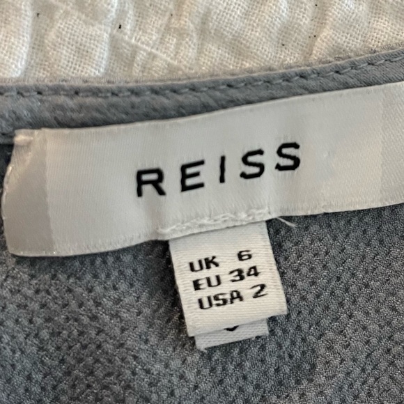 REISS bluish gray sleeveless shell shirt size US 2 - Picture 6 of 10